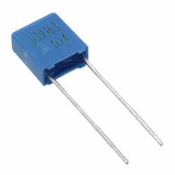 0.39 µF Film Capacitor 40V 63V Polyester, Polyethylene Terephthalate (PET), Metallized - Stacked Radial - 1