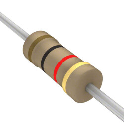 1 kOhms ±5% 0.25W, 1/4W Through Hole Resistor Axial Flame Retardant Coating, Safety Carbon Film - 1