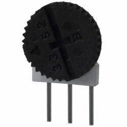 1 kOhms 0.5W, 1/2W Through Hole Thumbwheel Potentiometer Side Adjustment - 1