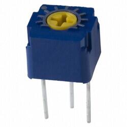 1 kOhms 0.5W, 1/2W PC Pins Through Hole Trimmer Potentiometer Cermet 1.0 Turn Top Adjustment - 1