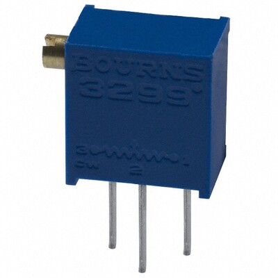 10 kOhms 0.5W, 1/2W PC Pins Through Hole Trimmer Potentiometer Cermet 25 Turn Side Adjustment - 1