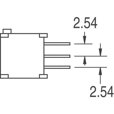 10 kOhms 0.5W, 1/2W PC Pins Through Hole Trimmer Potentiometer Cermet 25 Turn Side Adjustment - 5