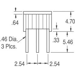 10 kOhms 0.5W, 1/2W PC Pins Through Hole Trimmer Potentiometer Cermet 1.0 Turn Top Adjustment - 2