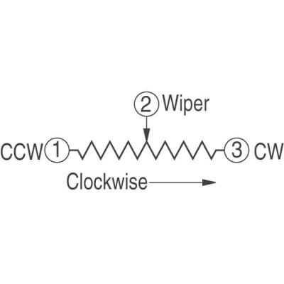 10 kOhms 0.5W, 1/2W PC Pins Through Hole Trimmer Potentiometer Cermet 1.0 Turn Top Adjustment - 5