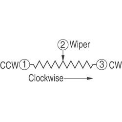 10 Ohms 0.5W, 1/2W PC Pins Through Hole Trimmer Potentiometer Cermet 25 Turn Top Adjustment - 4