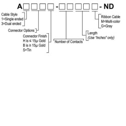 10 Position Cable Assembly Rectangular Socket to Socket 0.500' (152.40mm, 6.00