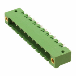 10 Position Terminal Block Header, Male Pins, Shrouded (4 Side) 0.200