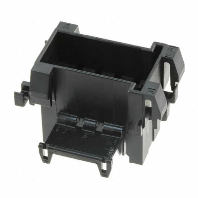 10 Rectangular Connectors - Housings Plug Black 0.197