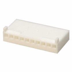 10 Rectangular Connectors - Housings Receptacle White 0.100