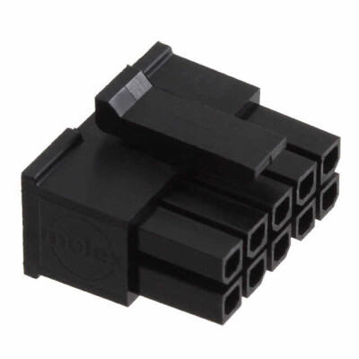 10 Rectangular Connectors - Housings Receptacle Black 0.118