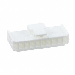 10 Rectangular Connectors - Housings Receptacle Natural 0.098