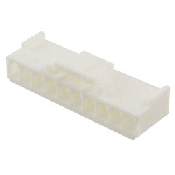 10 Rectangular Connectors - Housings Receptacle Natural 0.156