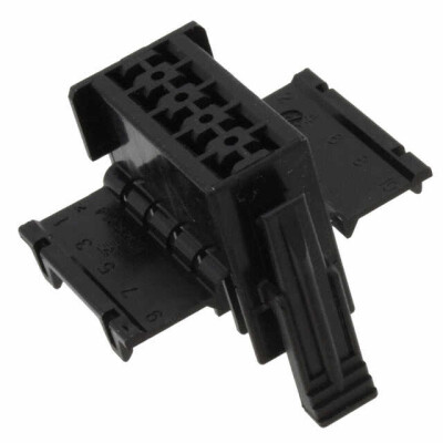 10 Rectangular Connectors - Housings Receptacle Black 0.197