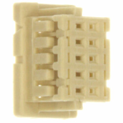 10 Rectangular Connectors - Housings Receptacle Beige 0.039