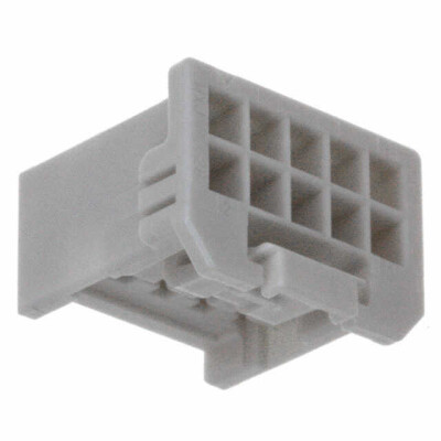 10 Rectangular Connectors - Housings Receptacle Natural 0.079