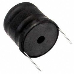 100 µH Unshielded Drum Core, Wirewound Inductor 4 A 80mOhm Max Radial, Vertical Cylinder - 1