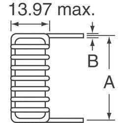 100 µH Unshielded Toroidal Inductor 6.8 A 27mOhm Max Radial, Horizontal (Open) - 2