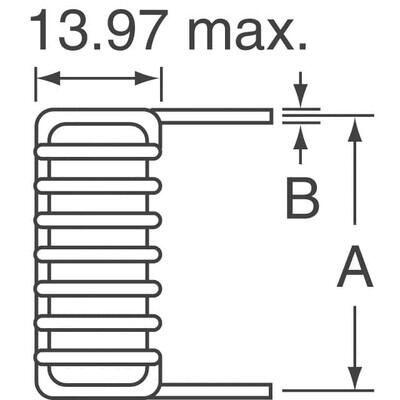 100 µH Unshielded Toroidal Inductor 6.8 A 27mOhm Max Radial, Horizontal (Open) - 2