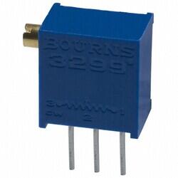 100 kOhms 0.5W, 1/2W PC Pins Through Hole Trimmer Potentiometer Cermet 25.0 Turn Side Adjustment - 1