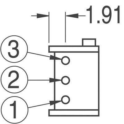 100 kOhms 0.5W, 1/2W PC Pins Through Hole Trimmer Potentiometer Cermet 25.0 Turn Side Adjustment - 3