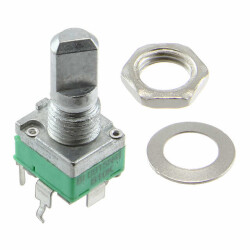 100k Ohm 1 Gang Linear Panel Mount Potentiometer None 1.0 Kierros Conductive Plastic 0.05W, 1/20W PC Pins, Board Locks - 1