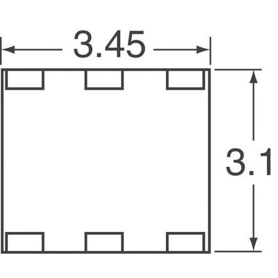 10.7MHz Center FM Ceramic Filter 330 kHz 330Ohm 1412 (3531 Metric), 6 PC Pad - 2