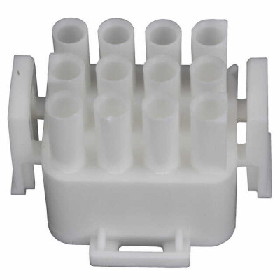 12 Rectangular Connectors - Housings Plug Natural - 1