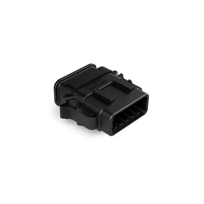 12 Rectangular Connectors - Housings Plug Black - 1