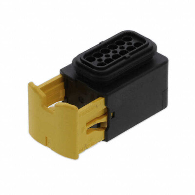 12 Rectangular Connectors - Housings Receptacle Black 0.157