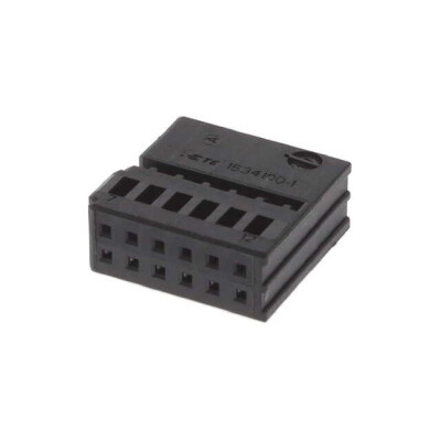 12 Rectangular Connectors - Housings Receptacle Black 0.098