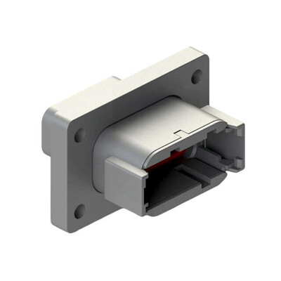 12 Rectangular Connectors - Housings Receptacle Gray - 1