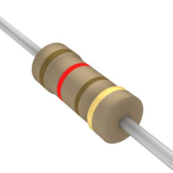 120 Ohms ±5% 0.25W, 1/4W Through Hole Resistor Axial Flame Retardant Coating, Safety Carbon Film - 1