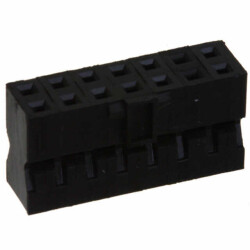 14 Rectangular Connectors - Housings Receptacle Black 0.079