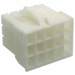 15 Rectangular Connectors - Housings Plug Natural 0.156