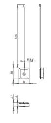 1575 MHz GNSS Embedded Ceramic Active Antenna, Pre Filter, 14 dB Gain, U.FL Connector - 3