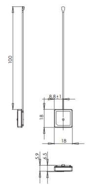 1575 MHz GNSS Embedded Ceramic Active Antenna, Mid Filter, 28 dB Gain, U.FL Connector - 3