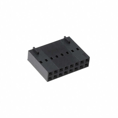 16 Rectangular Connectors - Housings Receptacle Black 0.100