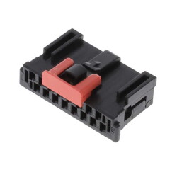 16 Rectangular Connectors - Housings Receptacle Black 0.100