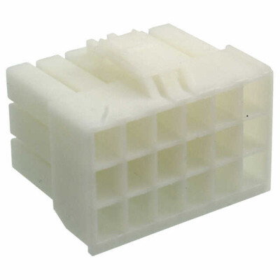 18 Rectangular Connectors - Housings Plug Natural 0.156