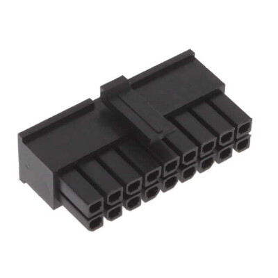 18 Rectangular Connectors - Housings Receptacle Black 0.118