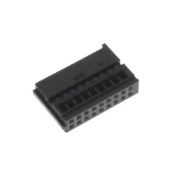 18 Rectangular Connectors - Housings Receptacle Black 0.100