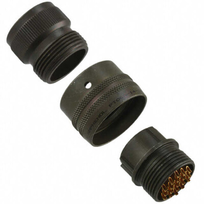 19 Position Circular Connector Plug, Female Sockets Solder Cup - 1