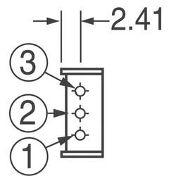 2 kOhms 0.5W, 1/2W PC Pins Through Hole Trimmer Potentiometer Cermet 25 Turn Top Adjustment - 3