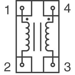 2 Line Common Mode Choke Surface Mount 1 kOhms @ 100MHz 230mA DCR 1Ohm - 4