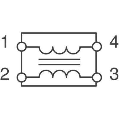 2 Line Common Mode Choke Surface Mount 700 Ohms @ 100MHz 4A DCR 15mOhm - 2