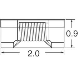 2 Line Common Mode Choke Surface Mount 90 Ohms @ 100 MHz 330mA DCR 350mOhm - 3