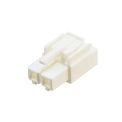 2 Position Blade Type Power Housing Connector Receptacle Natural 0.244