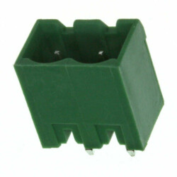 2 Position Terminal Block Header, Male Pins, Shrouded (4 Side) 0.200