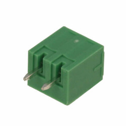 2 Position Terminal Block Header, Male Pins, Shrouded (4 Side) 0.150