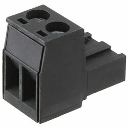 2 Position Terminal Block Plug, Female Sockets 0.200